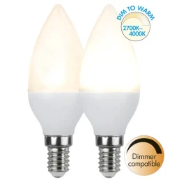 E14 Dim-To-Warm Kronljus 5W 4000 - 2700K 470lm LED-Lampa