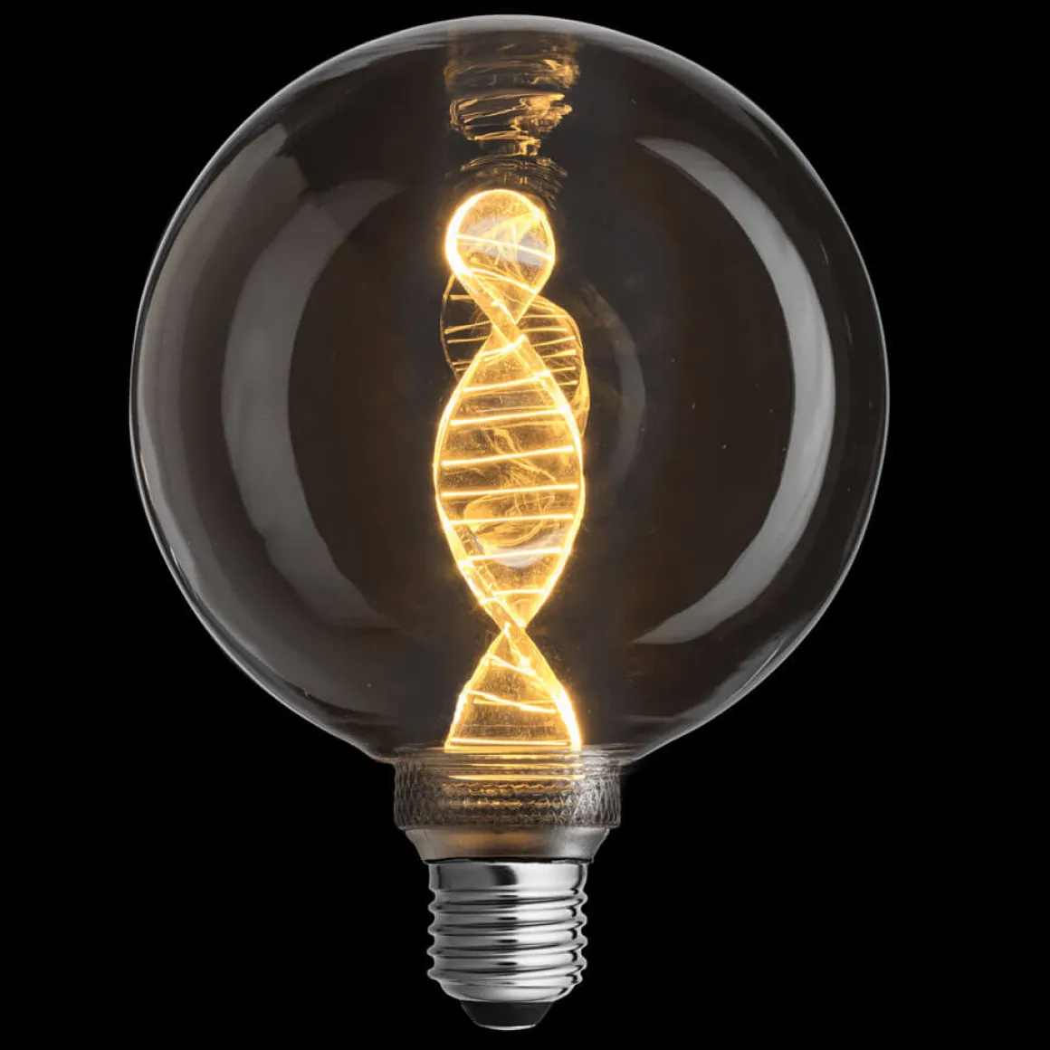 E27 DNA GREY Glob125 3-steg Dimbar 3,6/2/0,9W 1800K LED-Lampa