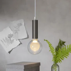 E27 GLANS Sladdställ 3,5m Borstat stål