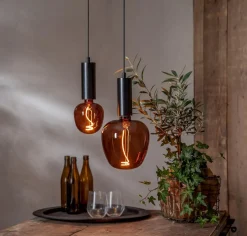 E27 Glob125 Decoled Brun 2W 1800K 45lm LED-Lampa