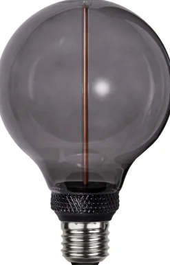 E27 Glob95 DecoLed 3-Steg Dimbar Minne 2W 1800K 100lm Smoke