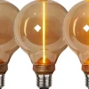 E27 Glob95 DecoLed 3-Steg Dimbar Minne 2W 1800K 100lm Amber