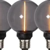 E27 Glob80 DecoLed 3-Steg Dimbar Minne 2W 1800K 100lm Smoke