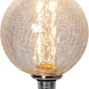 E27 Glob125 Decoled 1W 2000K 50lm Bubblig LED-Lampa