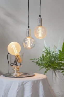 E27 Glob125 Decoled 1W 2000K 50lm Krackelerad LED-Lampa