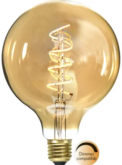 E27 Glob125 Dimbar Spiral Amber 3.2W 2100K 180lm LED-Lampa