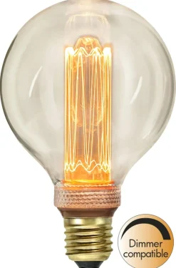 E27 Glob95 Dimbar 2.5W 1800K 90lm Klar LED-Lampa