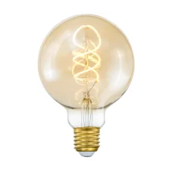 E27 Glob95 3-Stegs Dimbar 4W 250lm 1800K Curly Amber