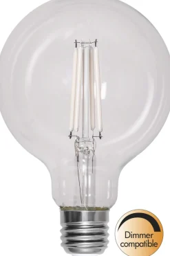 E27 95-Glob Vit Dimbar 7W 2700K 806lm Klar LED-Lampa