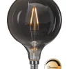 E14 Heavy smoke SoftGlow Glob95 1.4W 2100K 55lm LED-Lampa