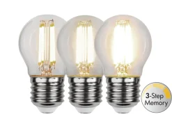 E27 Klot 3-Steg Dimbar Minne Klar 4.2W 3000K 470lm LED-Lampa