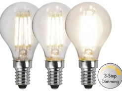 E14 Klot 3-Stegs Dimbar Minne 4,2W 3000K 470lm LED-Lampa