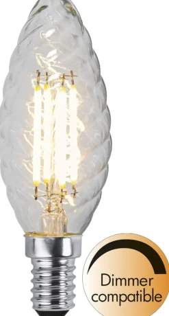 E14 Kron Vriden Dimbar 3W 2700K 250lm Klar LED-Lampa