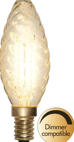 E14 Kron Vriden softglow Dimbar 4.5W 2100K 470lm Klar LED-Lampa