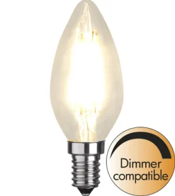 E14 Kronljus Dimbar 4.2W 2700K 470lm Klar LED-Lampa