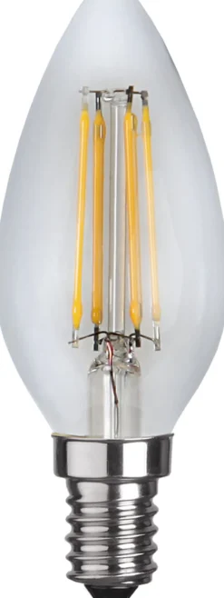 E14 Kronljus Dimbar 4.2W 2700K 470lm Klar LED-Lampa