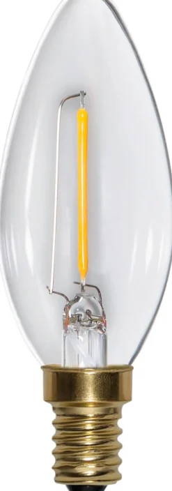 E14 Kronljus SoftGlow 0.8W 2100K 70lm Klar LED-Lampa