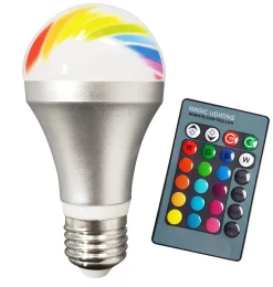 E27 LED RGB Lampa - Fjärrkontroll