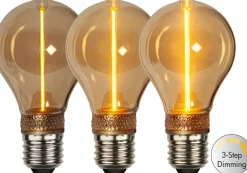 E27 Normal 3-Steg Dimbar Minne DecoLed 2W 1800K 100lm Amber