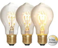 E27 Normal 3-steg Dimbar 4W 2100K 270lm Klar LED-Lampa