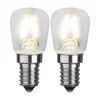 E14 Päron 2-Pack 1.3W 2700K 110lm Klar LED-Lampa