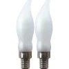 E10 Reservlampa 2-Pack 230V LED Frostad