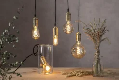 E27 Sladdställ Classical Textil 3,5m Oxid