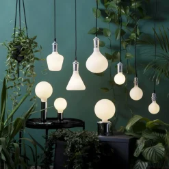 E27 Sladdställ Classical Textil 3,5m Zink