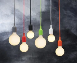 E27 Sladdställ Color Textil 1,2m Grå