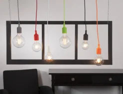 E27 Sladdställ Color Textil 1,2m Grå