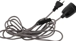 E27 Sladdställ Glaze 5m Svart/Vit