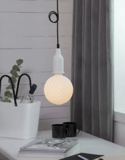 E27 Sladdställ JoJo Textil 6cm Vit