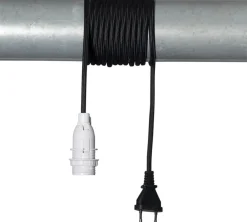 E14 Sladdställ Lacy Textil 3,5m Svart