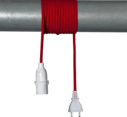 E14 Sladdställ Lacy Textil 3,5m Röd