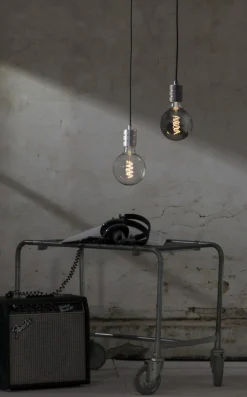 E27 Sladdställ Lens Textil 3,5m Zink