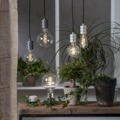 E27 Sladdställ Lens Textil 3,5m Grafit