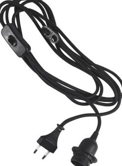 E14 SLADDSTÄLL 3,5m m. brytare Svart