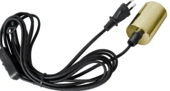 E27 Sladdställ Stil 3,5m Mässing/Svart