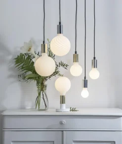 E27 Sladdställ Stil 3,5m Mässing/Svart