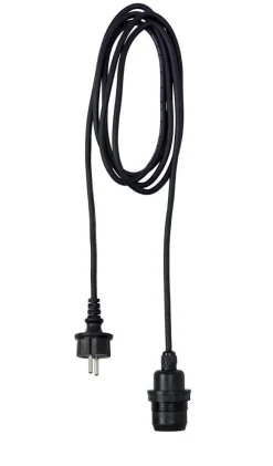 E27 Sladdställ Utomhus IP44 350cm Svart