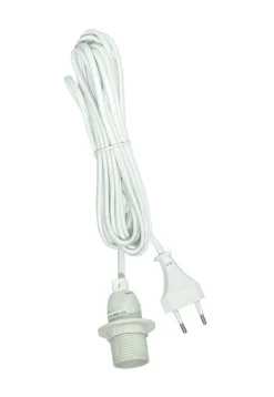 E14 Sladdställ/Upphäng 3,5m Väggkontakt - Vit