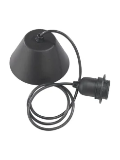 E27 Takupphäng Bas 1,2m Svart