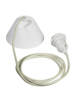 E27 Takupphäng 2,1m Textil Beige sladd