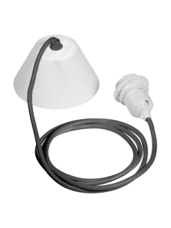 E27 Takupphäng 2,1m Textil Grå sladd