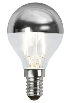 E14 Toppförseglad Klot 3,5W 2700K 250lm Silver LED-Lampa