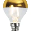 E14 Toppförseglad Klot 13,5W 2700K 250lm Guld LED-Lampa