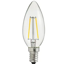 E14 UNI-LEDISON Kronljus Klar 1W 2200K 110lm LED-Lampa
