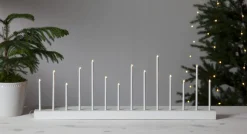 ECHO Träljusstake 14LED 77cm Vit