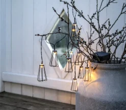 EDDY Solcells-ljusslinga 180cm Svart