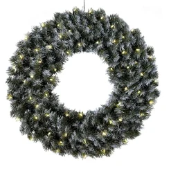 EDMONTON Krans 70cm 60LED IP44 Grön